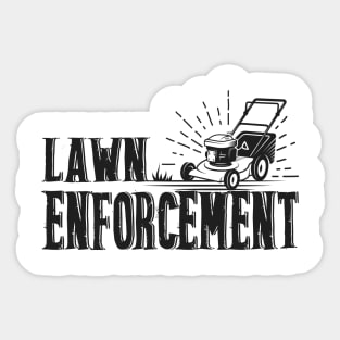 Lawn Enforcement Officer - Gardening Lawn Mower Sticker